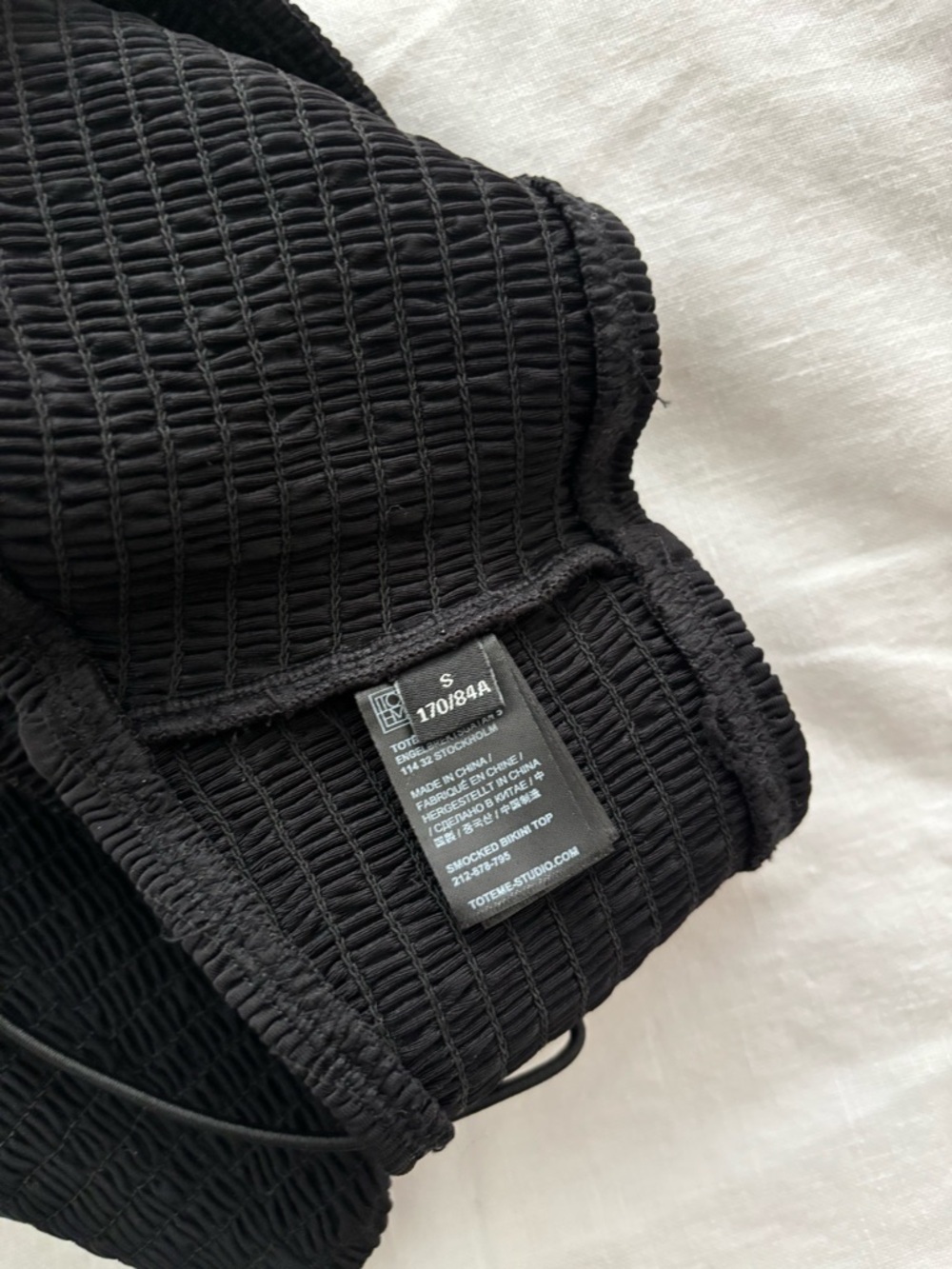 Toteme Smocked Black Bikini - Picture 7 of 7